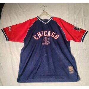 Chicago White Sox Jersey Men's Size 2XL Blue Red Cooperstown Collection Baseball